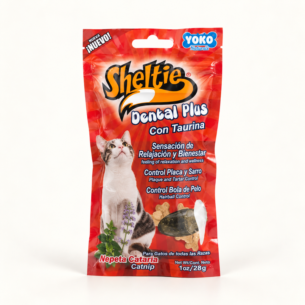 Sheltie Dental Plus para Gatos con Taurina y Catnip