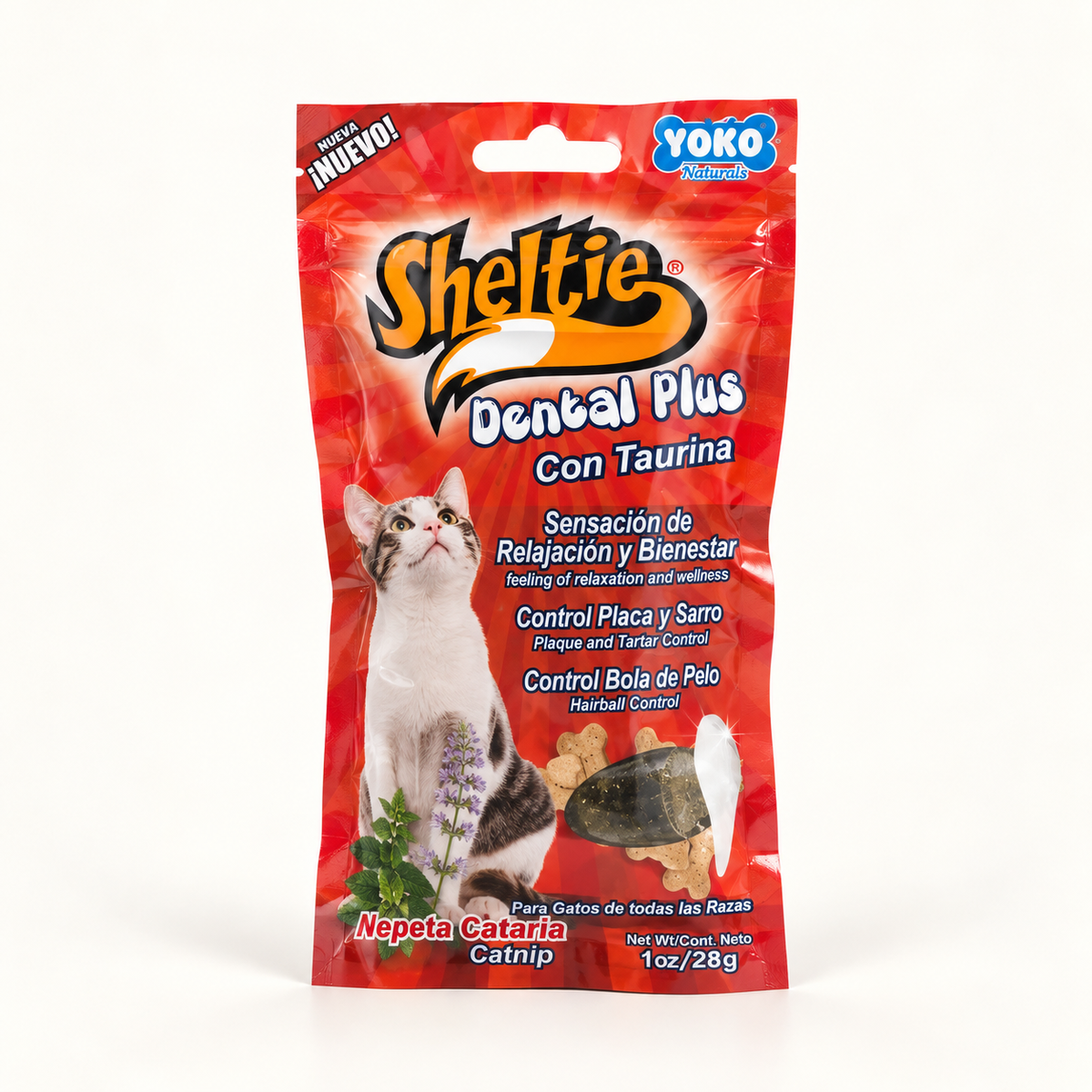 Sheltie Dental Plus para Gatos con Taurina y Catnip