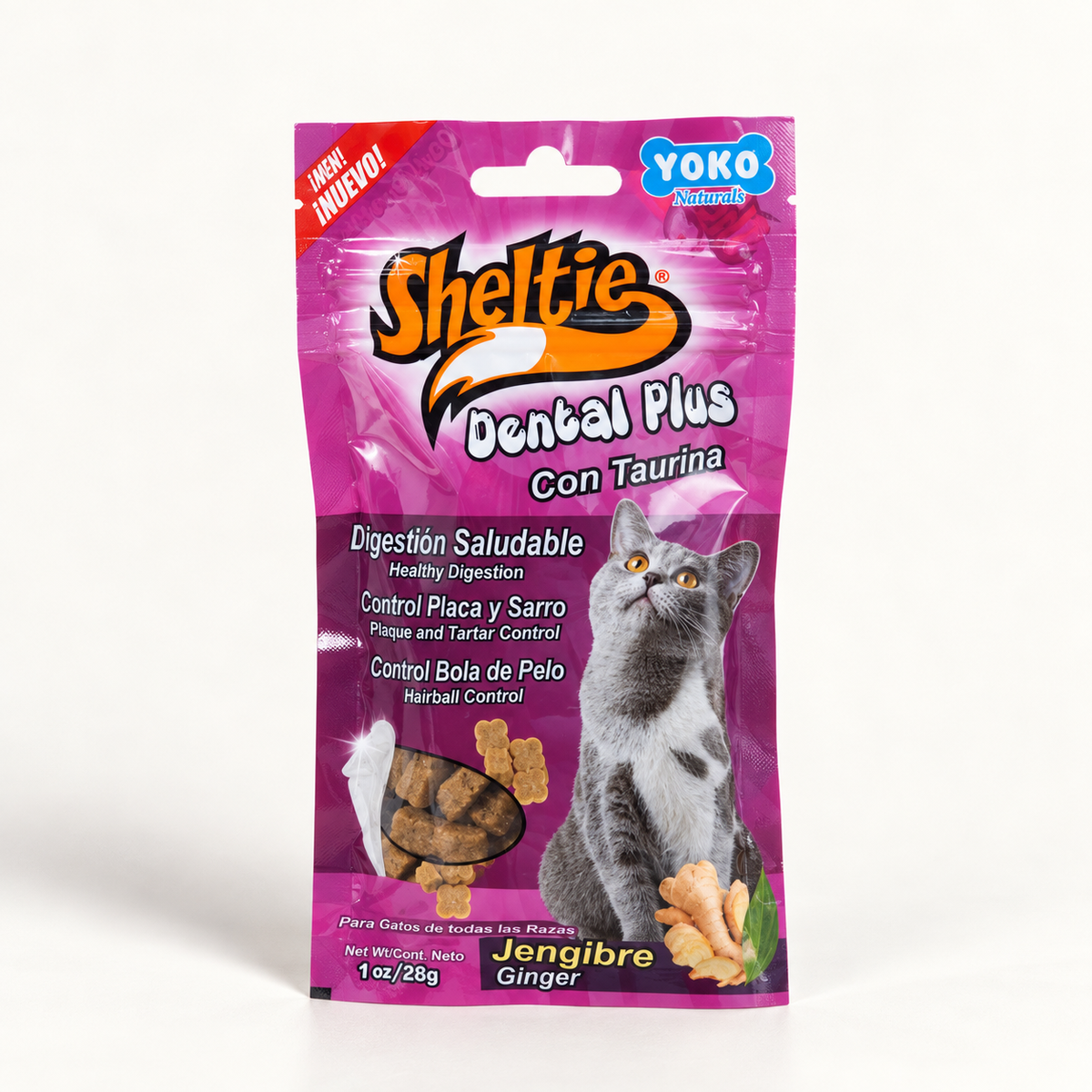Sheltie Dental Plus para Gatos con Taurina y Jengibre