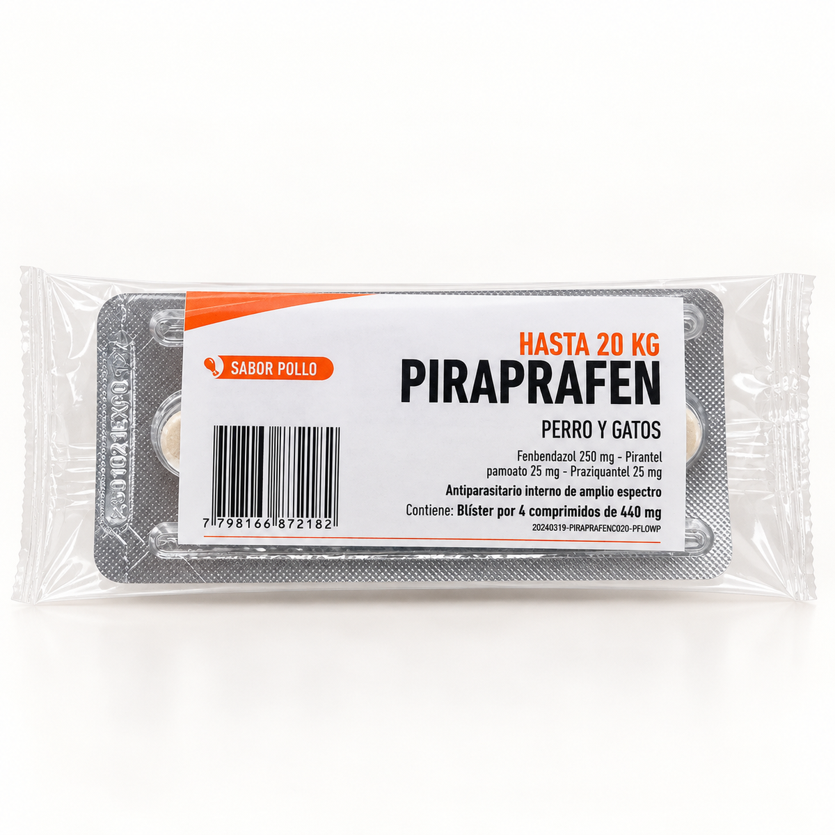 Piraprafen Antiparasitario para Perros y Gatos – Hasta 20 kg