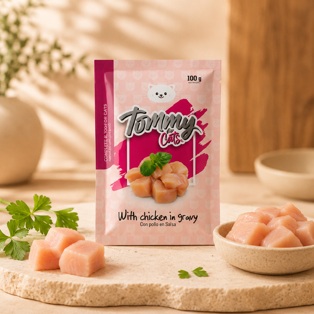 Pouch Tommy Cats Pollo * 100 gr