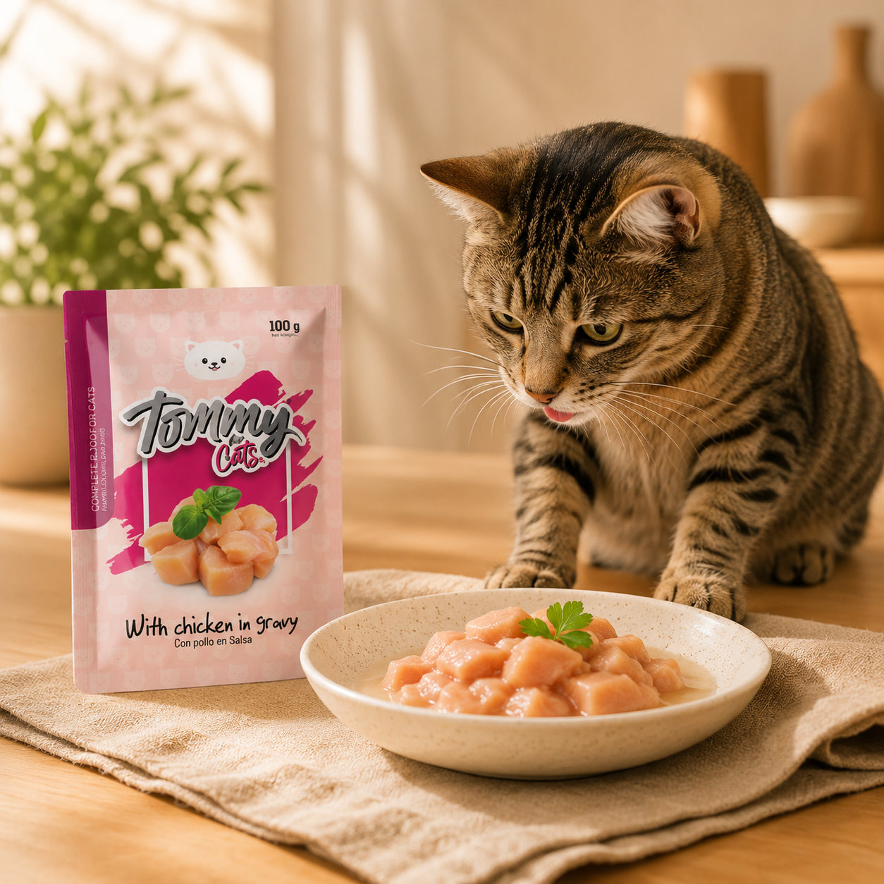 Pouch Tommy Cats Pollo * 100 gr