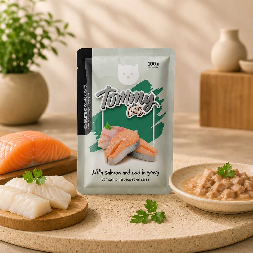 Pouch Tommy Cats Salmón * 100 gr