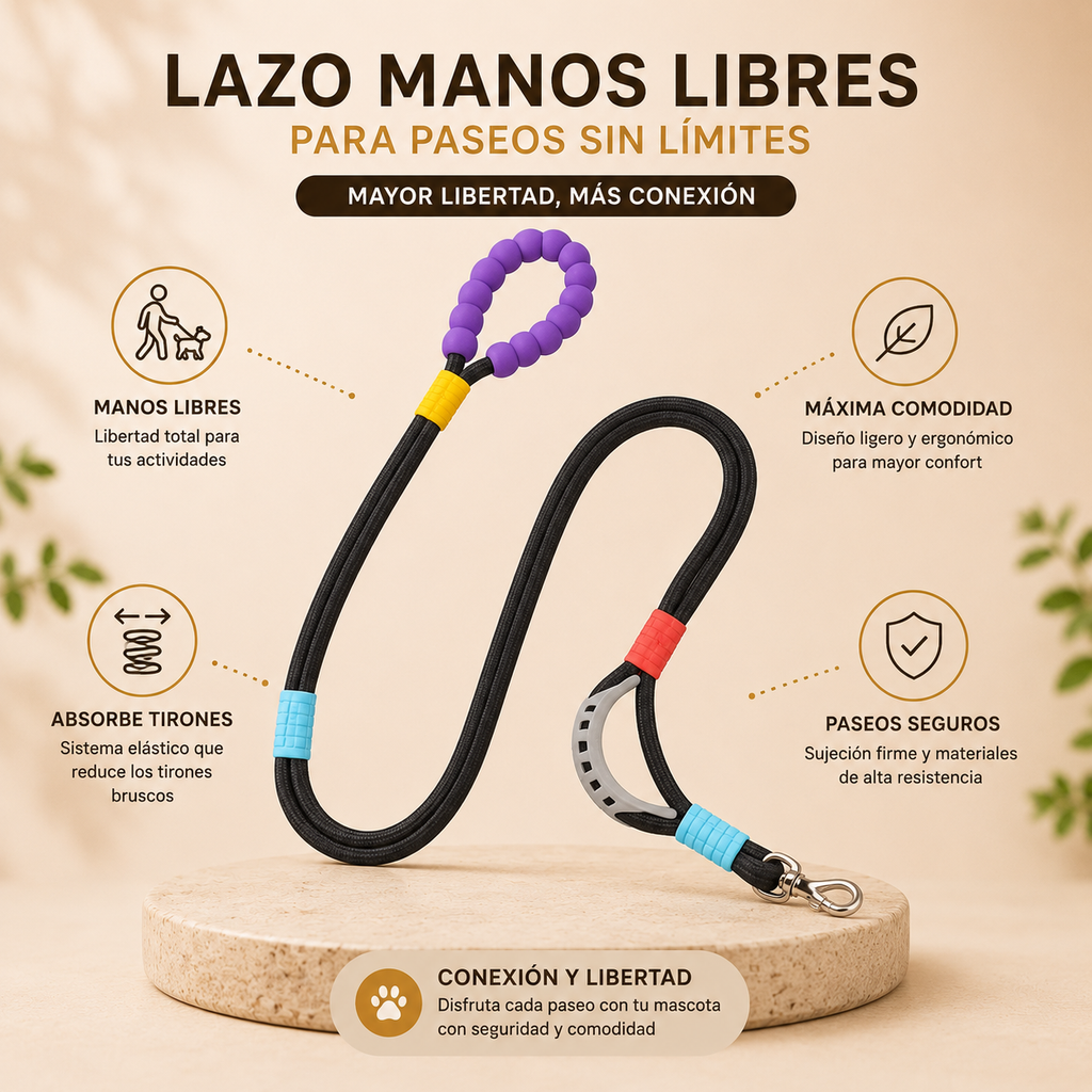 Lazo Manos Libres con mango acolchado