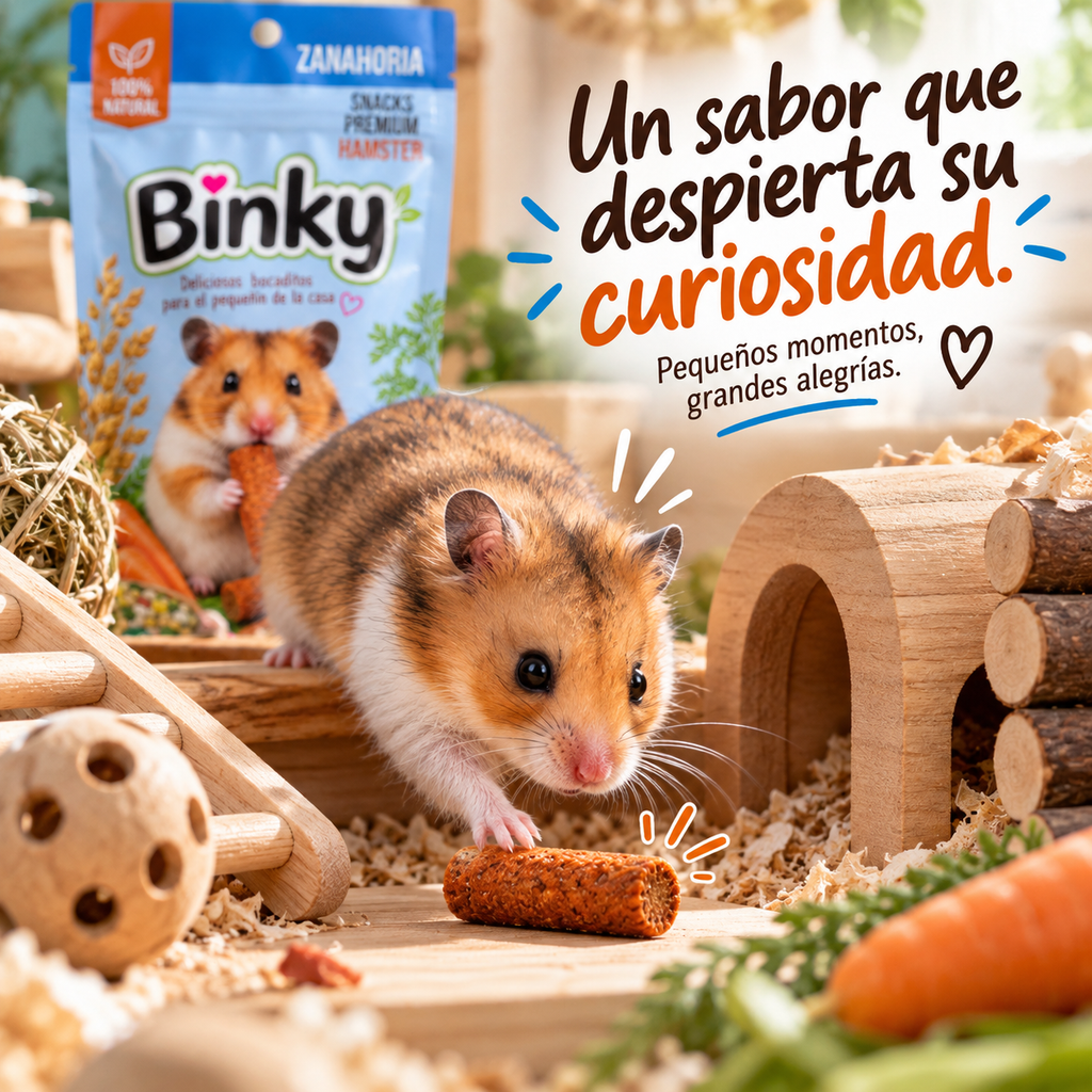 Binky Snacks Premium Zanahoria para Hámsters y Roedores * 60gr