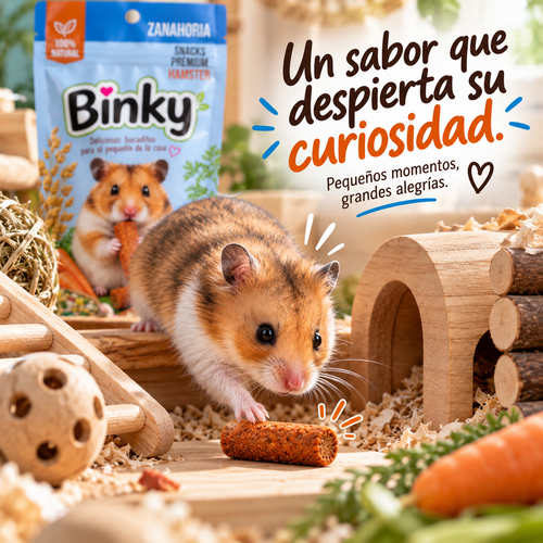 Binky Snacks Premium Zanahoria para Hámsters y Roedores * 60gr