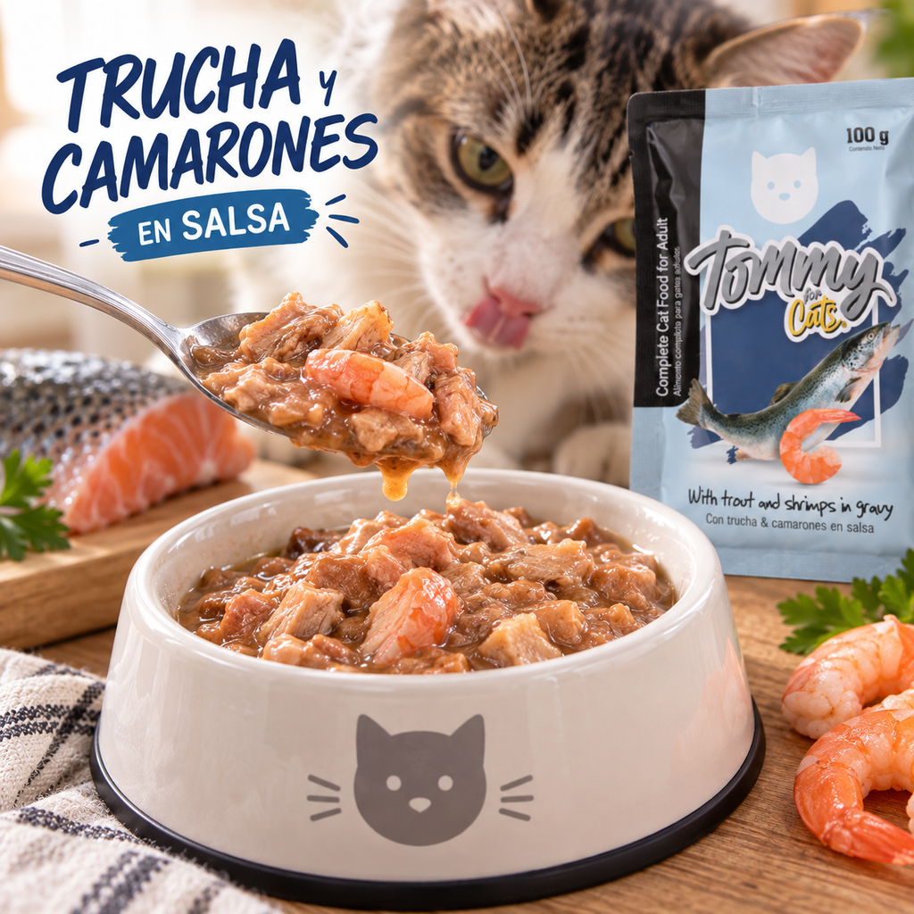 Pouch Tommy Cats Camarón * 100 gr