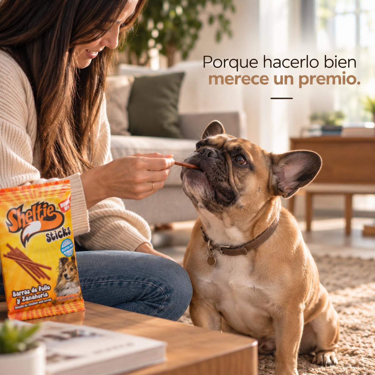 Sheltie Sticks de Pollo y Zanahoria para Perros – 16 Pq x 14 g