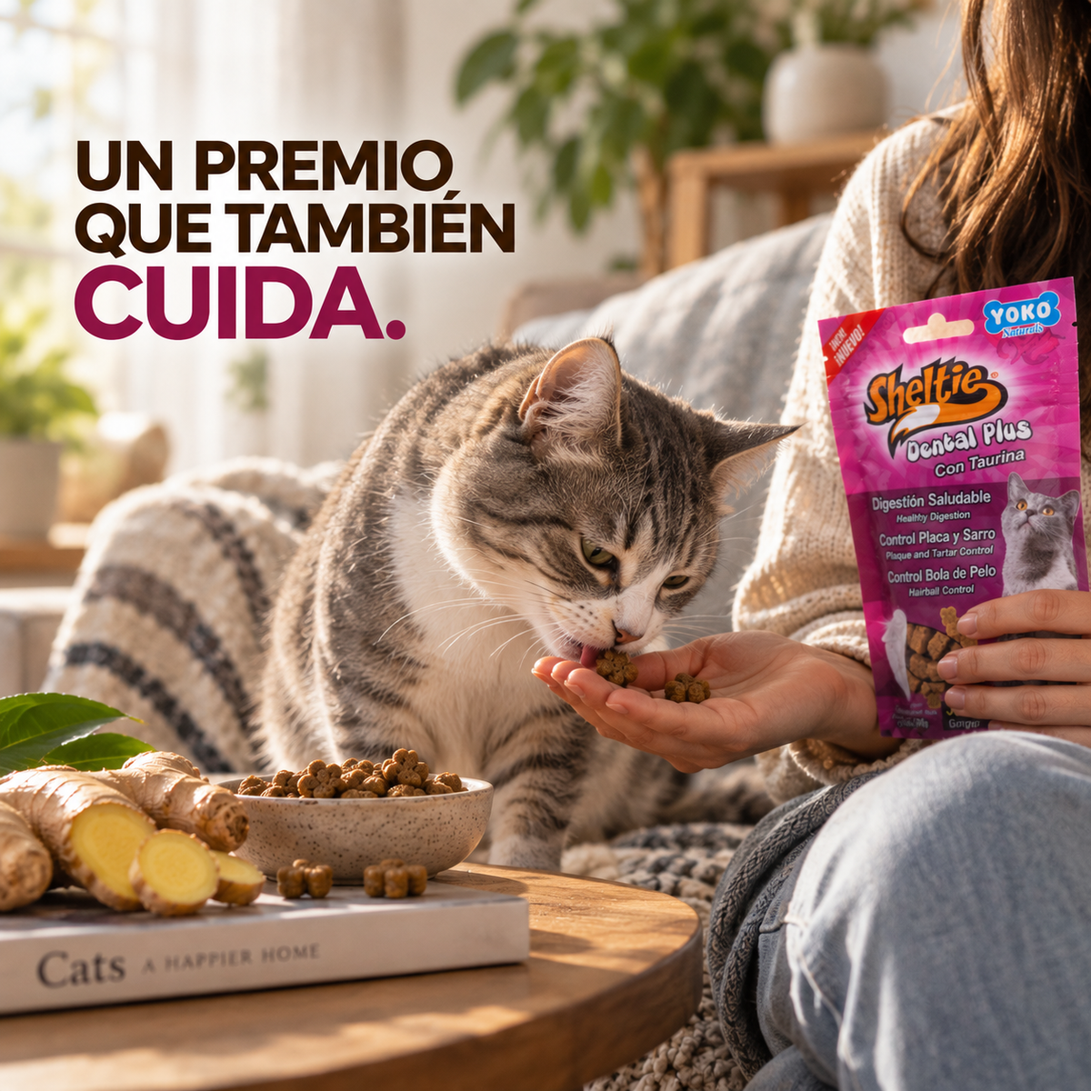Sheltie Dental Plus para Gatos con Taurina y Jengibre