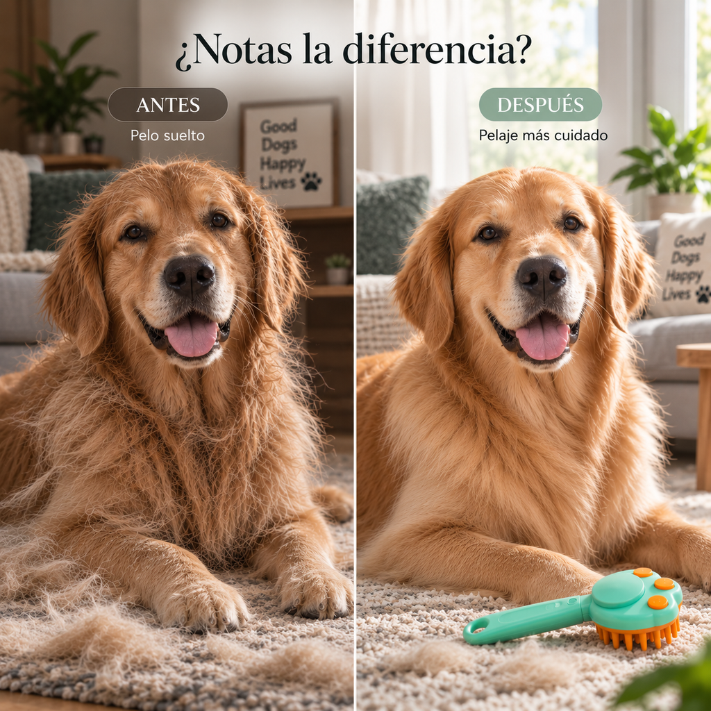 Cepillo Garra Vaporizador 3 en 1 para perros y gatos