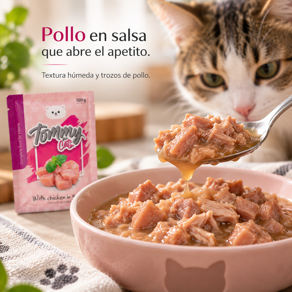 Pouch Tommy Cats Pollo * 100 gr