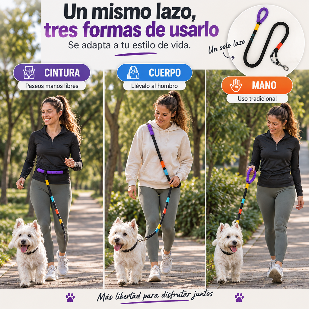 Lazo Manos Libres con mango acolchado